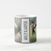 Niedliches Pferd Zweite FotoCollage und Namen Kaffeetasse (Mittel)