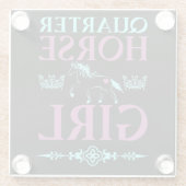 Niedliches Pferdchen Glasuntersetzer (Rückseite)