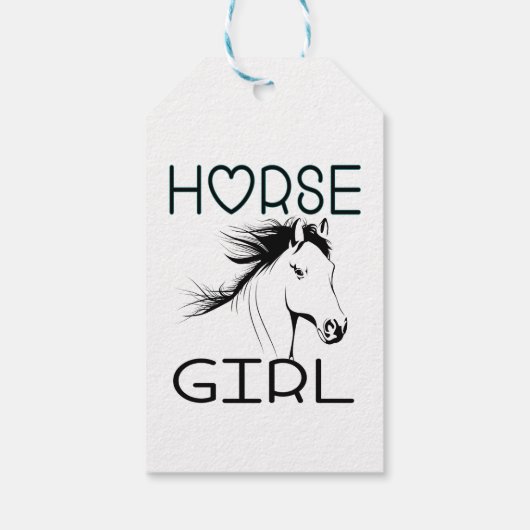 Niedliches Pferdchen Pferderasse Liebe Cowgirl Geschenkanhänger (Rückseite)