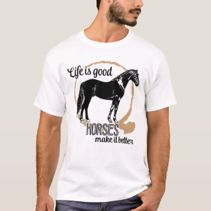 Niedliches Pferdeliebhaber-Reiter-Pferde-Cowgirl-F T-Shirt