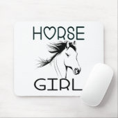 Niedliches Pferdemädchen Pferderasse CowgirlPferde Mousepad (Mit Mouse)