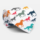 Niedliches Pferdemuster Krawatte (Gerollt)
