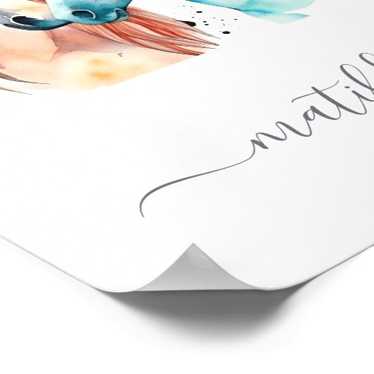 Niedliches Pferdeschlitten Dekor im Schlafzimmer W Poster (Ecke)