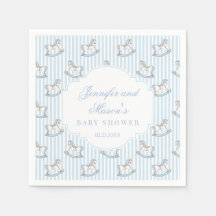 Niedliches Pferdeschuhspielzeug aus blauem Holz, B