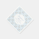 Niedliches Pferdeschuhspielzeug aus blauem Holz, B Serviette (Ecke)