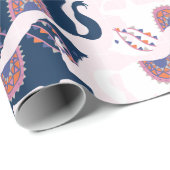 Niedliches Pferdewackelpapier Geschenkpapier (Rolleneckpunkt)