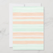 Niedliches Pfirsich Erster Geburtstag Party Einladung (Rückseite)