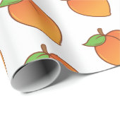 Niedliches Pfirsich-Muster Geschenkpapier (Rolleneckpunkt)