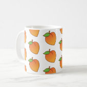 Niedliches Pfirsich-Muster Kaffeetasse (Vorderseite Links)