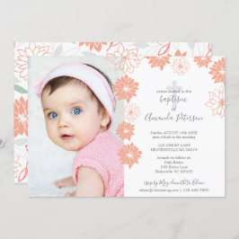 Niedliches Pfirsichblütenmuster Kreuzkarussell Einladung