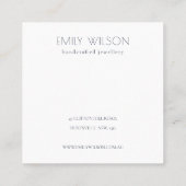 Niedliches Pfirsichfrucht Abstrakte, fette Nekklac Quadratische Visitenkarte (Rückseite)