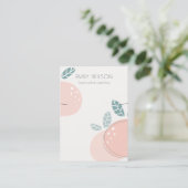 Niedliches Pfirsichfrucht Abstrakte, fette Nekklac Visitenkarte (Stehend Vorderseite)