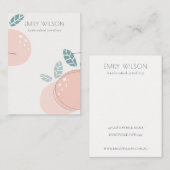 Niedliches Pfirsichfrucht Abstrakte, fette Nekklac Visitenkarte (Vorne/Hinten)