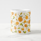 Niedliches Pfirsichfruchtmuster Jumbo-Tasse (Vorderseite)