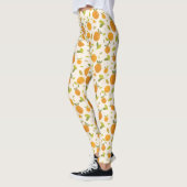 Niedliches Pfirsichfruchtmuster Leggings (Links)