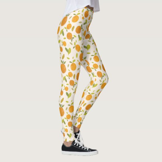 Niedliches Pfirsichfruchtmuster Leggings (Rechts)