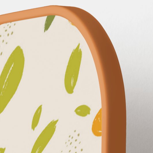 Niedliches Pfirsichfruchtmuster Pickleball Schläger (Linke Seite)