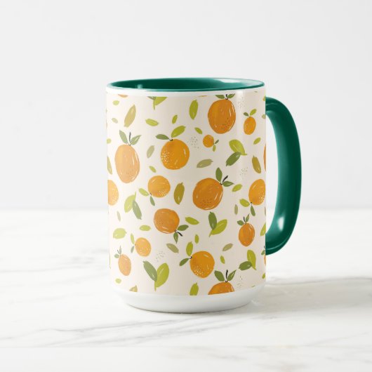 Niedliches Pfirsichfruchtmuster Tasse (VorderseiteRechts)