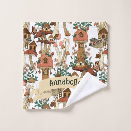 Niedliches Pfirsichkernmuster Muster Badhandtuch Set (Waschlappen)