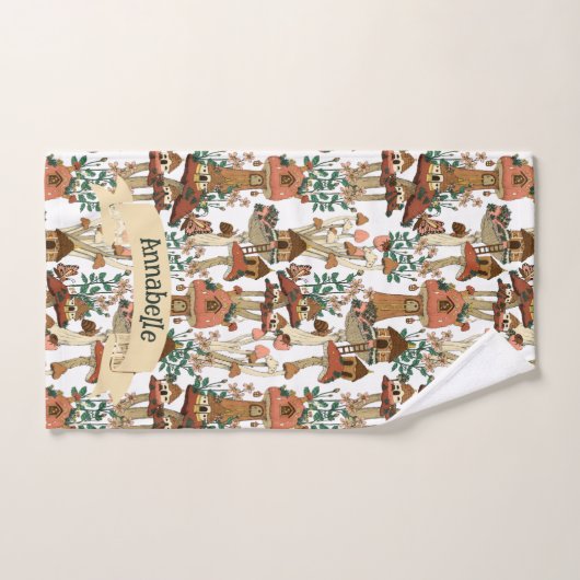 Niedliches Pfirsichkernmuster Muster Badhandtuch Set (Handtuch)