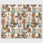 Niedliches Pfirsichkernmuster Muster Geschenkpapier (Flach)