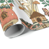 Niedliches Pfirsichkernmuster Muster Geschenkpapier (Rolleneckpunkt)