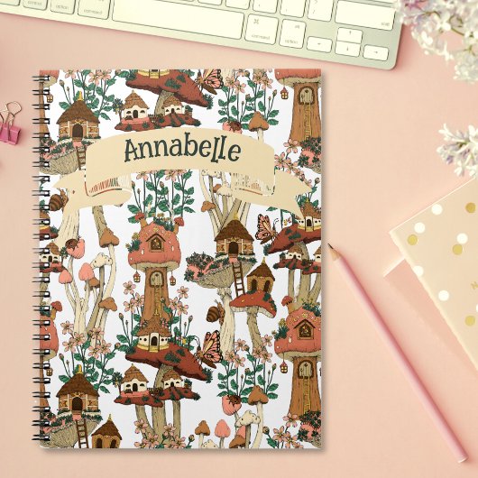 Niedliches Pfirsichkernmuster Muster Notizblock