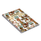 Niedliches Pfirsichkernmuster Muster Notizblock (Rechte Seite)