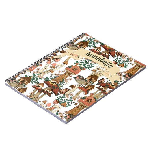 Niedliches Pfirsichkernmuster Muster Notizblock (Linke Seite)