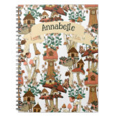 Niedliches Pfirsichkernmuster Muster Notizblock (Vorderseite)