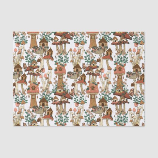 Niedliches Pfirsichkernmuster Muster Seidenpapier (Vorderseite)