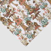 Niedliches Pfirsichkernmuster Muster Seidenpapier (Ausschnitt)