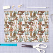 Niedliches Pfirsichkernmuster Muster Seidenpapier (Handwerk)