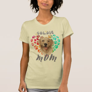 Niedliches Pfoten Herzgolden Hund Welpen Haustier T-Shirt