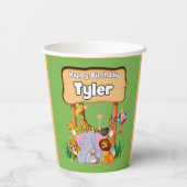 Niedliches Phantastisches Zoo-Tier-Party Pappbecher (Rückseite)