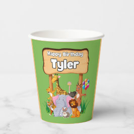 Niedliches Phantastisches Zoo-Tier-Party Pappbecher
