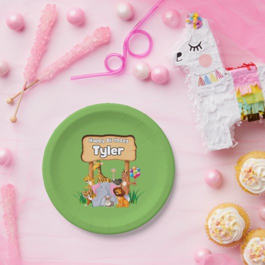 Niedliches Phantastisches Zoo-Tier-Party Pappteller (Party)