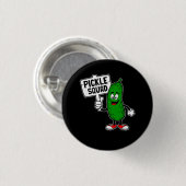 Niedliches Pickle Quad Sign Cucumber Pickle Lover  Button (Vorne & Hinten)