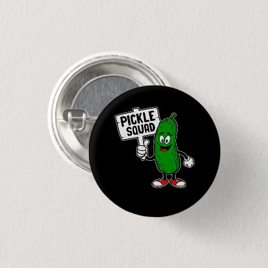 Niedliches Pickle Quad Sign Cucumber Pickle Lover  Button (Vorne & Hinten)