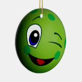 Niedliches Pickleball Emoticon Keramik Ornament (Rechts)