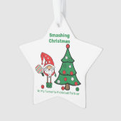 Niedliches Pickleball Frohe Weihnachtsfeier Ornament (Vorderseite)