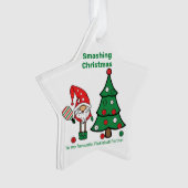 Niedliches Pickleball Frohe Weihnachtsfeier Ornament (Vorderseite)