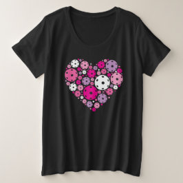 Niedliches Pickleball 💘 Valentins Große Größe T-Shirt