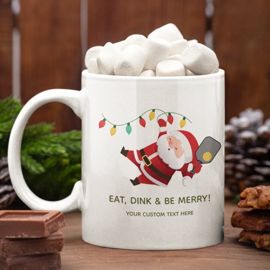 Niedliches Pickleball Weihnachten Kaffeetasse