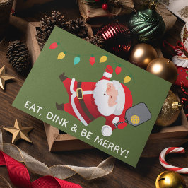 Niedliches Pickleball Weihnachts-Foto Feiertagskarte