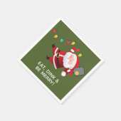 Niedliches Pickleball Weihnachts-Party Serviette (Ecke)