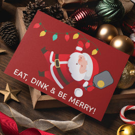 Niedliches Pickleball Weihnachts-Weihnachts-Foto Feiertagskarte