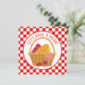 niedliches Picknick-Ameise-Party Einladung (Stehend Vorderseite)