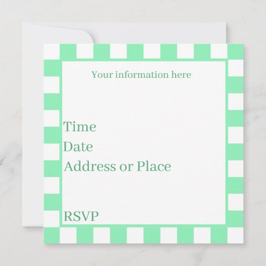 niedliches Picknick-Party Einladung (Rückseite)