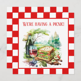 niedliches Picknick-Party Einladung
